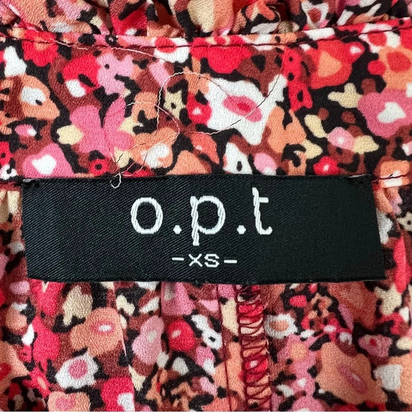 Anthropologie OPT Floral Long Sleeve Printed Boho Midi Dress Size XS - Picture 5 of 6